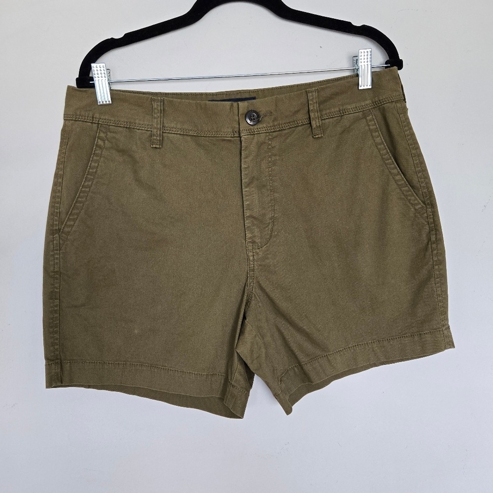Aeropostale Olive Green Stretch Chino Shorts Women's Size 32 Casual Everyday - Picture 2 of 10